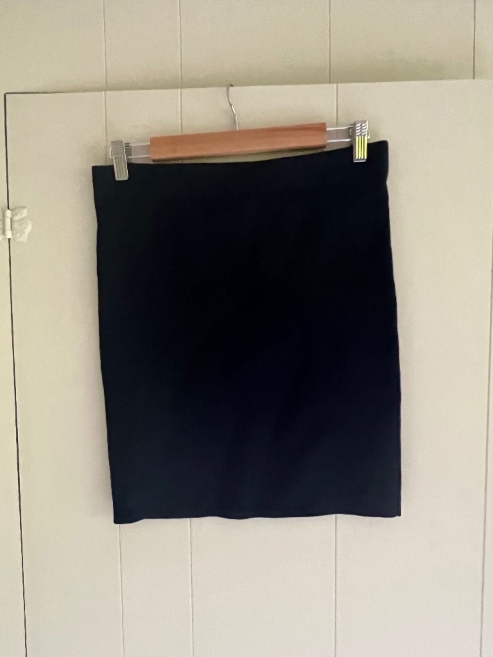 T Alexander Wang Pencil Skirt Sz L Dark Navy Ribbed Knit Pullon